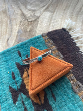 Load image into Gallery viewer, Navajo Sterling Silver And Turquoise Baby Adjustable Cuff Bracelet