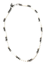 Load image into Gallery viewer, Handcrafted Sterling Silver and Freshwater Pearl Necklace 18”