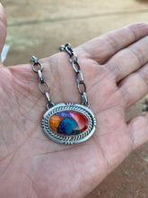 Load image into Gallery viewer, Navajo Sherbet Mojave &amp; Sterling Necklace