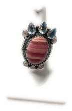 Load image into Gallery viewer, Handmade Topaz And Rhodonite Adjustable Ring