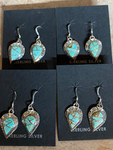 Load image into Gallery viewer, Turquoise &amp; Sterling Silver Drop Dangle Earringsq