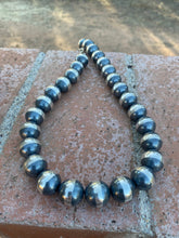 Load image into Gallery viewer, Navajo Pearl Style Sterling Silver Pearls 16mm with extender
