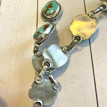 Load image into Gallery viewer, Navajo Sterling Silver &amp; Royston Turquoise Lariat Necklace Set