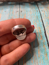 Load image into Gallery viewer, Old Pawn Navajo Sterling Silver &amp; Charorite Ring Size 8