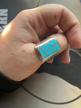 Load image into Gallery viewer, Navajo Sterling Silver &amp; Turquoise Inlay Ring