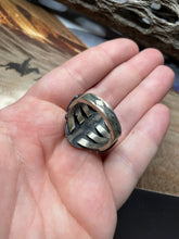 Load image into Gallery viewer, Navajo Turquoise &amp; Sterling Silver Ring Size 9 Signed