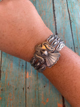 Load image into Gallery viewer, Navajo Sterling Silver Adjustable Cuff Stamped And Signed By Tim Yazzie