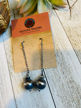Load image into Gallery viewer, Navajo Pearl Sterling Silver Ball &amp; Chain Dangle Earrings