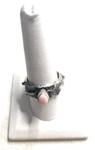 Load image into Gallery viewer, Navajo Pink Conch Tufa Cast Ring Signed Size 10