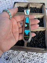 Load image into Gallery viewer, Star Gazer Zuni Inlay Sterling Silver Pendant By Matthew Jack