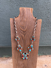 Load image into Gallery viewer, Navajo Collectors Piece Multi Stone &amp; Spice Sterling Silver Necklace Signed V &amp; C Hale