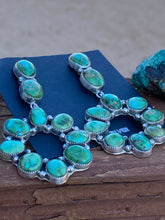Load image into Gallery viewer, Navajo Sterling Silver &amp; Sonoran Gold Turquoise dangles by M. Silversmith