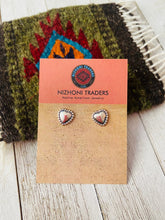 Load image into Gallery viewer, Navajo Sterling Silver Heart Stud Earrings