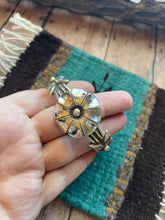 Load image into Gallery viewer, Navajo Sterling Silver Flower Bracelet Cuff