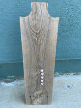 Load image into Gallery viewer, Navajo Queen Pink Conch Shell And Sterling Silver Drop 5 Heart Necklace Signed