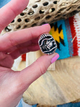 Load image into Gallery viewer, Handmade Sterling Silver Skull Ring Size 10.25