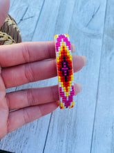 Load image into Gallery viewer, Navajo Made Beaded Leather Bracelet