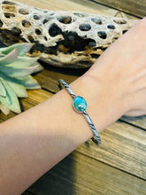 Load image into Gallery viewer, Navajo Sterling Silver &amp; Sonoran Mountain Turquoise Cuff Bracelet