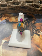 Load image into Gallery viewer, Handmade Spice &amp; Pink Onyx Adjustable Ring