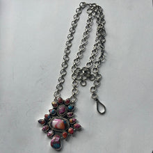 Load image into Gallery viewer, Handmade Sterling Silver &amp; Pink Dream Cluster Necklace Signed Nizhoni