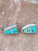 Load image into Gallery viewer, Turquoise 8 &amp; Sterling Silver Petite Stud Earrings