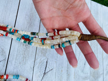 Load image into Gallery viewer, Navajo Mother of Pearl, Turquoise and Spiny Five Strand Beaded Necklace