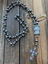 Load image into Gallery viewer, Navajo made sterling silver Cross Lariat necklace