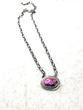 Load image into Gallery viewer, Navajo Sterling Silver &amp; Pink Dream Mojave Necklace Signed