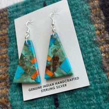 Load image into Gallery viewer, Santo Domingo  Multi Stone Inlay Dangle Earrings