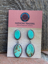 Load image into Gallery viewer, Navajo Sterling Silver &amp; Royston Turquoise Squash Necklace Set Signed