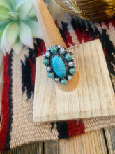 Load image into Gallery viewer, Handmade Sterling Silver, Turquoise &amp; Pearl Cluster Adjustable Ring