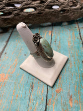 Load image into Gallery viewer, Old Pawn Navajo Sterling Silver &amp; Turquoise Ring Size 8.5