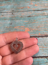 Load image into Gallery viewer, Zuni Sterling Silver &amp; White Opal Heart Pendant