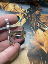 Load image into Gallery viewer, Handmade Morado Opal &amp; Amethyst Adjustable Ring