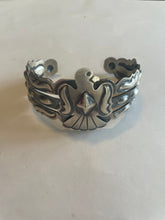 Load image into Gallery viewer, Navajo Sterling Silver Adjustable Cuff Stamped And Signed By Tim Yazzie