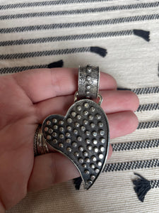 Navajo Sterling Silver Heart Pendant Signed
