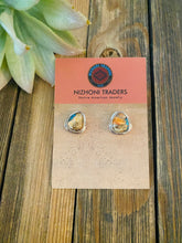 Load image into Gallery viewer, Navajo Multi Stone Spice &amp; Sterling Silver Stud Earrings