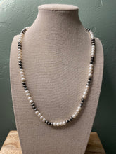 Load image into Gallery viewer, Handcrafted Sterling Silver and Freshwater Pearl Necklace 18”