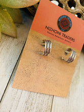 Load image into Gallery viewer, Navajo Sterling Silver Mini Hoop Earrings