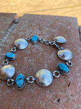 Load image into Gallery viewer, James McCabe Liberty Dime &amp; Turquoise link bracelet