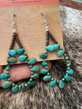 Load image into Gallery viewer, Navajo Sterling Silver Turquoise Beaded Earrings