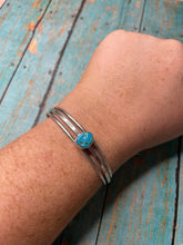 Load image into Gallery viewer, Navajo Sterling Silver &amp; Turquoise Stacker Cuff Bracelet