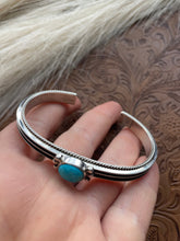 Load image into Gallery viewer, Navajo Sterling Silver &amp; Turquoise Cuff Bracelet