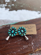 Load image into Gallery viewer, Handmade Sterling Silver &amp; Turquoise Squash Blossom Earrings