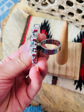 Load image into Gallery viewer, Handmade Sterling Silver, Wild Horse &amp; Turquoise Cluster Adjustable Ring