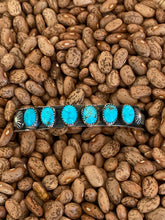 Load image into Gallery viewer, Navajo Sterling Silver &amp; Kingman Turquoise Cuff Stamped And Signed By Kevin Billah