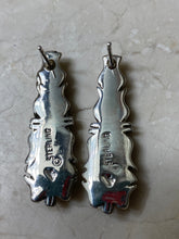 Load image into Gallery viewer, Navajo Pink Dream Mojave &amp; Sterling Silver Jagged Edge Dangle Earrings Post