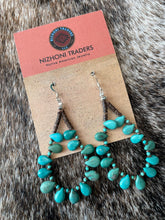 Load image into Gallery viewer, Navajo Sterling Silver Turquoise Beaded Earrings