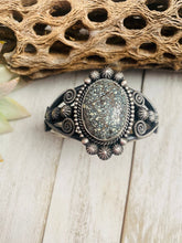Load image into Gallery viewer, Navajo New Lander Turquoise &amp; Sterling Silver Cuff Bracelet Signed
