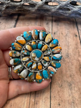 Load image into Gallery viewer, Navajo Sterling Silver And Multi Stone Spice Pendant Pin Signed